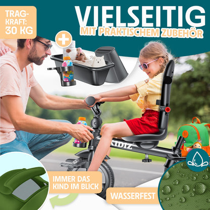 KIDIZ® Dreirad 5In1 Kinderdreirad Kinder Lenkstange Fahrrad Baby Kinderwagen