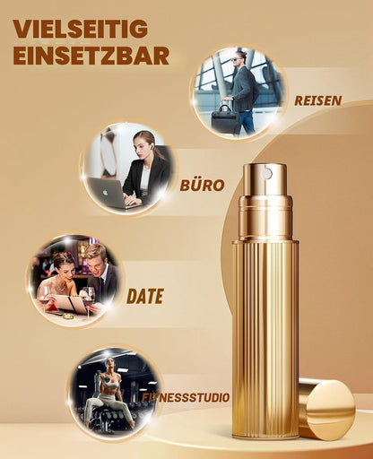 10Ml Parfümzerstäuber Nachfüllbar, Mini Parfum Zerstäuber, Sprühflasche Klein Für Parfum, Parfümflaschen Leer Für Reise (Schwarz/10Ml)