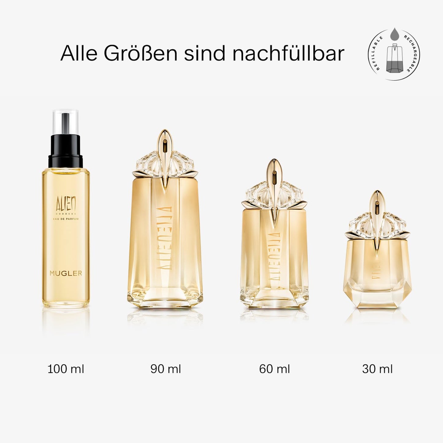 MUGLER Alien Goddess Eau De Parfum, Damenparfum, Blumig-Amberartig-Holzig