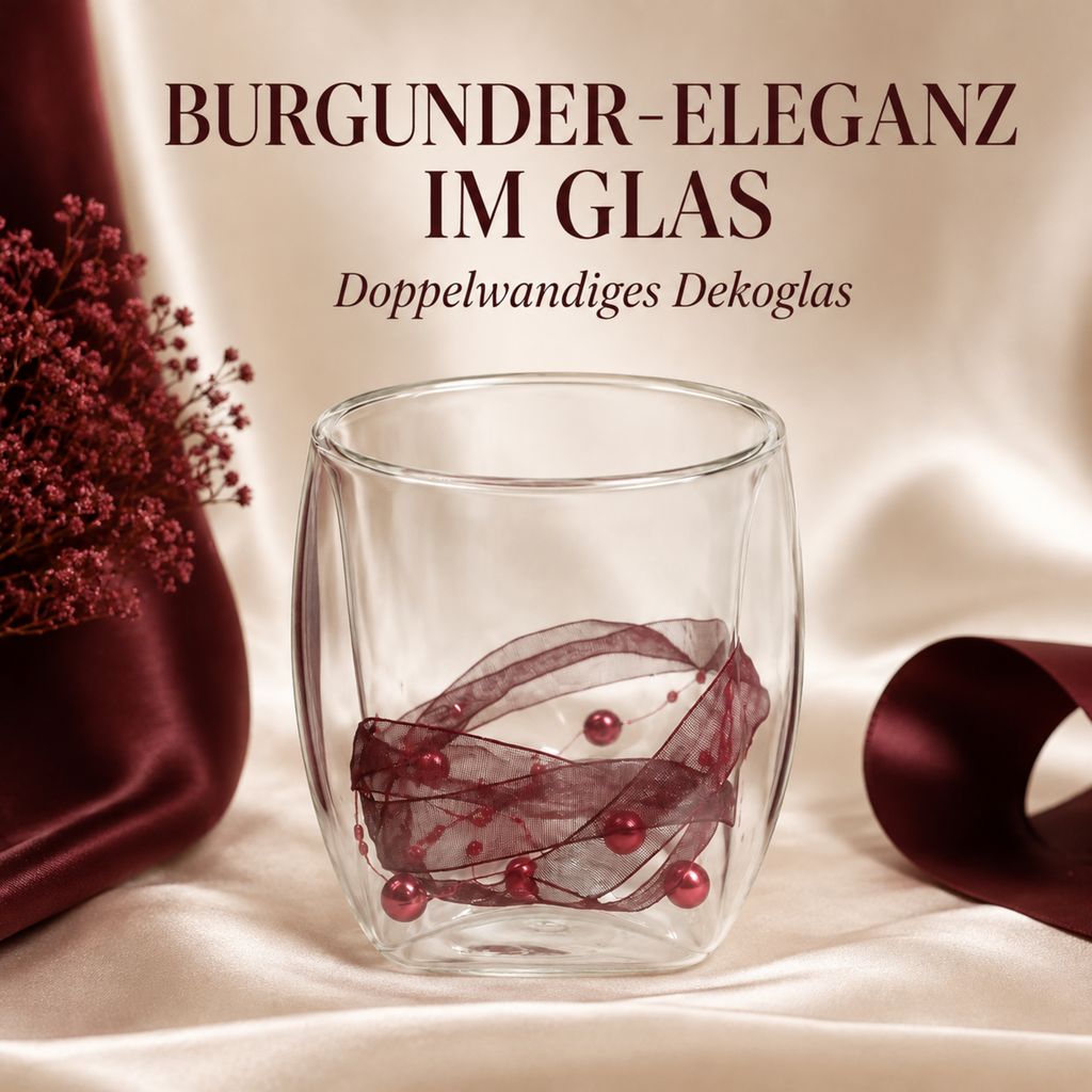 Burgunder Dekoglas – Eleganz im Glas