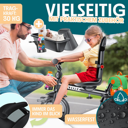 KIDIZ® Dreirad 5In1 Kinderdreirad Kinder Lenkstange Fahrrad Baby Kinderwagen
