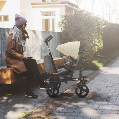 KIDIZ® Dreirad 5In1 Kinderdreirad Kinder Lenkstange Fahrrad Baby Kinderwagen