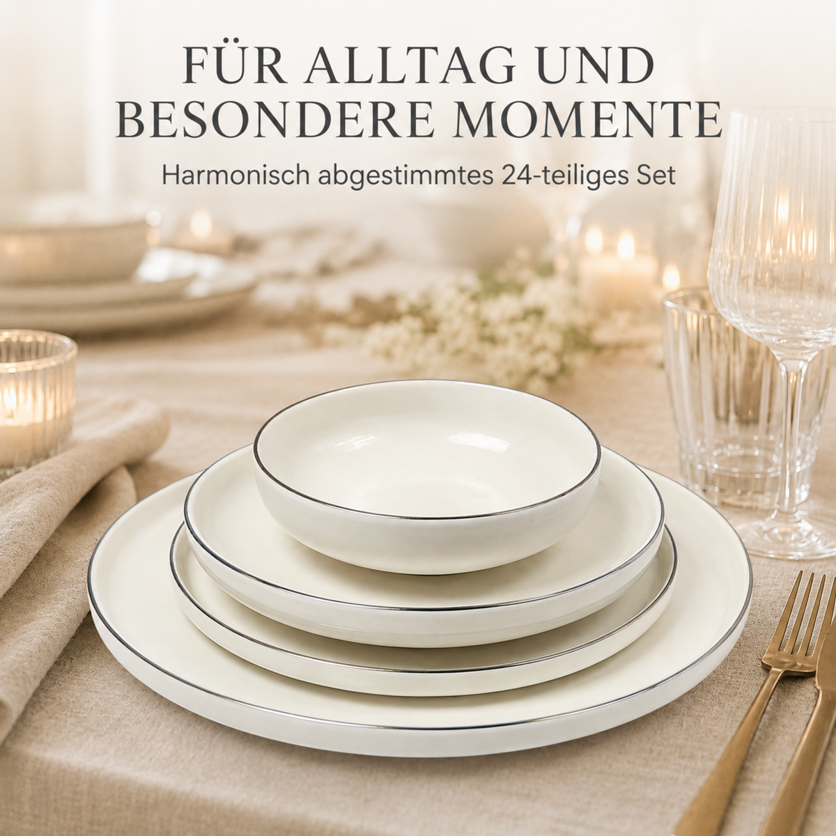 24-teiliges Geschirrset für besondere Momente