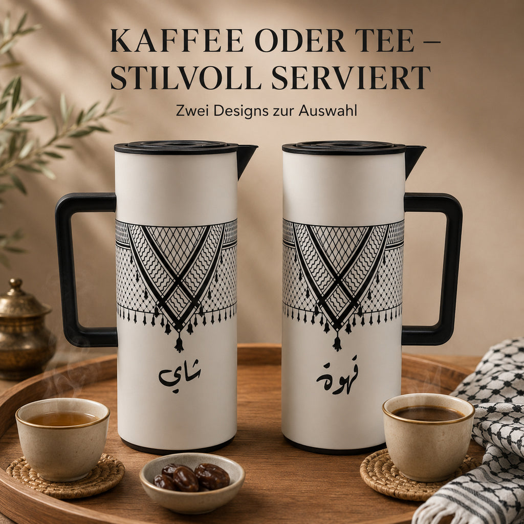 Kaffee- oder Tee-Thermoskanne mit zwei Designs zur Auswahl