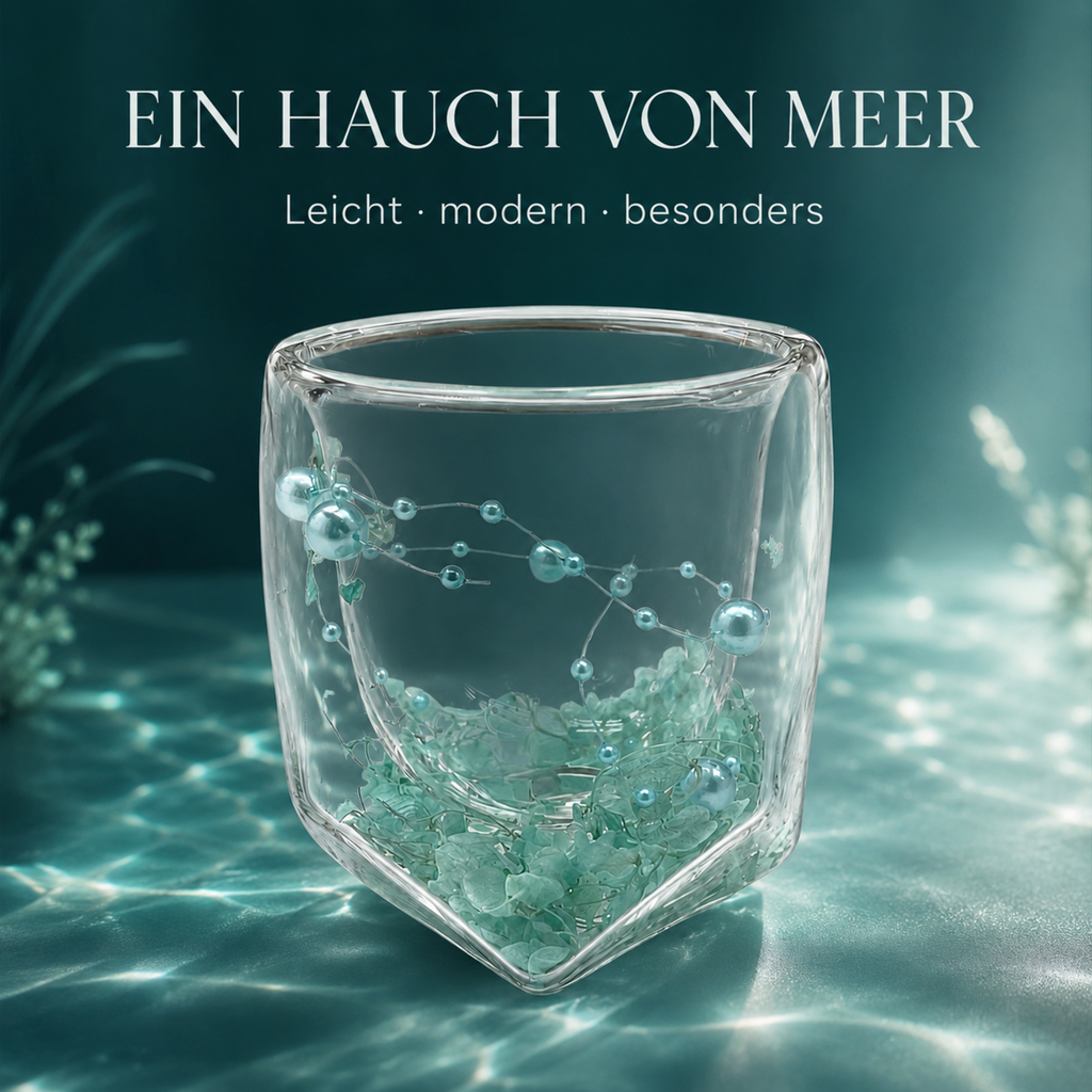 Türkis Dekoglas – ein Hauch von Meer